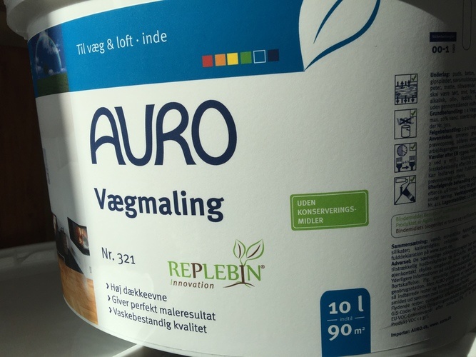AURO vægmaling uden MI eller andre konserveringsmidler