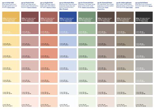 Farvekort for Fuldtone- & tonermaling nr. 330