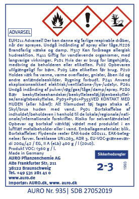 Hvid Glansmaling Classic nr. 935 (appelsinoliemaling)