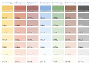 Farvekort for Kulørt Kalkmaling nr. 350